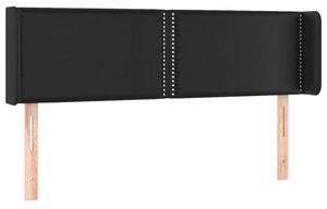 Testiera ad Orecchio Nera 147x16x78/88 cm in Pelle finta
