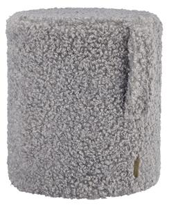 Poggiapiedi grigio con rivestimento in bouclé Teddy – Blomus