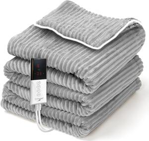 Coperta riscaldante elettrica di grandi dimensioni in pile di flanella Timer pilota