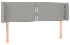 Testiera ad Orecchio Grigio Chiaro 147x16x78/88 cm in Tessuto