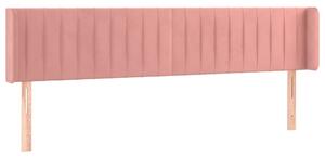 Testiera ad Orecchio Rosa 183x16x78/88 cm in Velluto