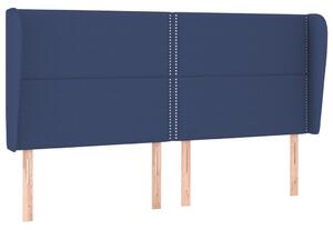 Testiera ad Orecchio Blu 203x23x118/128 cm in Tessuto