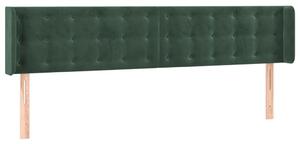 Testiera ad Orecchio Verde Scuro 203x16x78/88 cm in Velluto