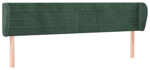 Testiera ad Orecchio Verde Scuro 183x23x78/88 cm in Velluto