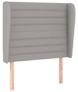 Testiera ad Orecchio Grigio Chiaro 93x23x118/128 cm in Tessuto