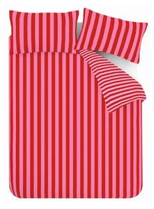 Set copripiumino e federa rosso/rosa per letto singolo 135x200 cm Stripe Tease – Sassy B