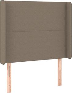 Testiera ad Orecchio Tortora 103x16x118/128 cm in Tessuto