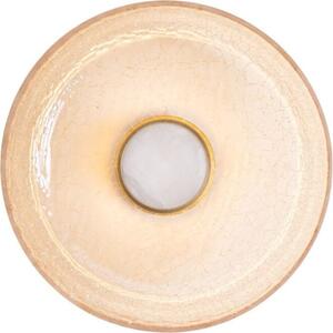 Applique LED SIGNATURE in ottone e vetro ambrato 9W, bianco caldo 855 lm, metallo, dimensioni: 35x35x12 cm, IP20, Maxlight