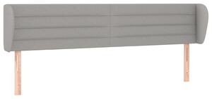 Testiera ad Orecchio Grigio Chiaro 163x23x78/88 cm in Tessuto