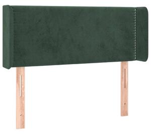 Testiera ad Orecchio Verde Scuro 83x16x78/88 cm in Velluto