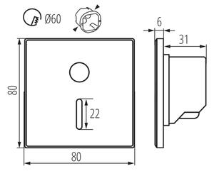 Kanlux 90791 - Lampada LED per gradini con sensore MAGNIK LED/1,7W/230V CCT bianca quadrata