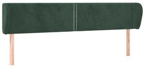 Testiera ad Orecchio Verde Scuro 203x23x78/88 cm in Velluto