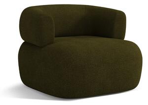 Poltrona in tessuto bouclé verde Jenny - Micadoni Home