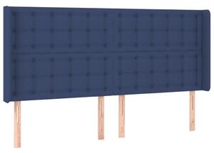 Testiera ad Orecchio Blu 183x16x118/128 cm in Tessuto