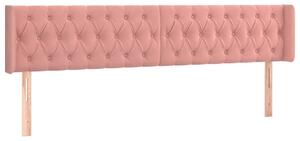 Testiera ad Orecchio Rosa 183x16x78/88 cm in Velluto