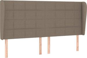 Testiera ad Orecchio Tortora 183x23x118/128 cm in Tessuto
