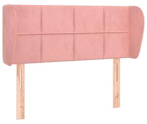 Testiera ad Orecchio Rosa 83x23x78/88 cm in Velluto