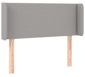 Testiera ad Orecchio Grigio Chiaro 83x16x78/88 cm in Tessuto