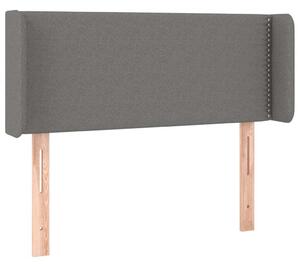 Testiera ad Orecchio Grigio Scuro 83x16x78/88 cm in Tessuto
