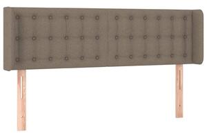 Testiera ad Orecchio Tortora 147x16x78/88 cm in Tessuto