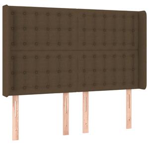 Testiera ad Orecchio MarroneScuro147x16x118/128cm inTessuto