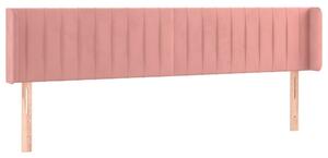 Testiera ad Orecchio Rosa 203x16x78/88 cm in Velluto