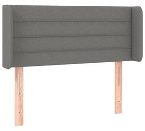Testiera ad Orecchio Grigio Scuro 83x16x78/88 cm in Tessuto