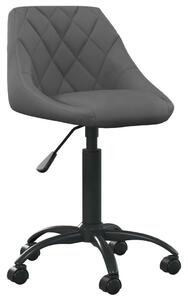 VidaXL Sedia da ufficio in velluto grigio scuro