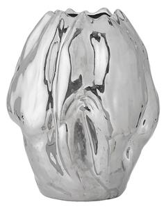 Vaso argentato in gres (altezza totale 29 cm) Bobby – Bloomingville
