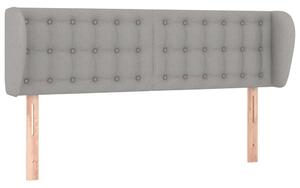 Testiera ad Orecchio Grigio Chiaro 147x23x78/88 cm in Tessuto