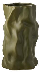 Vaso verde in ceramica (altezza totale 25,5 cm) Lika – House Nordic