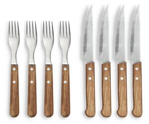 Set di coltelli da carne argentati/di colore naturale in acciaio inox 8 pz – Holm