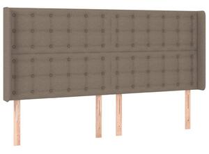 Testiera ad Orecchio Tortora 163x16x118/128 cm in Tessuto