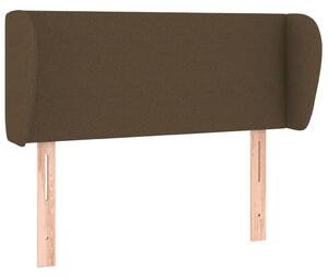 Testiera ad Orecchio Marrone Scuro 83x23x78/88 cm in Tessuto
