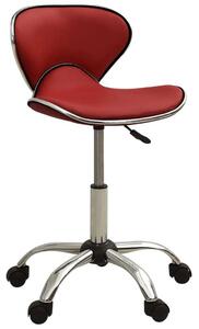 VidaXL Sedia da ufficio in Pelle finta rosso vino
