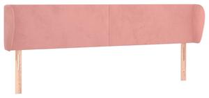 Testiera ad Orecchio Rosa 163x23x78/88 cm in Velluto