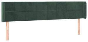 Testiera ad Orecchio Verde Scuro 163x16x78/88 cm in Velluto