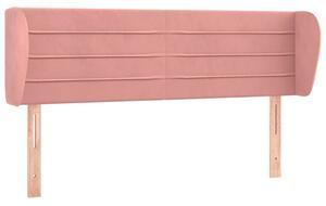 Testiera ad Orecchio Rosa 147x23x78/88 cm in Velluto