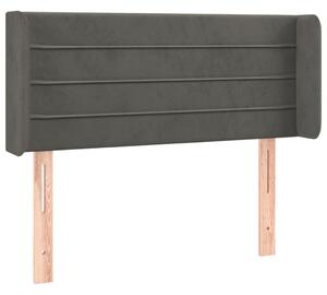 Testiera ad Orecchio Grigio Scuro 83x16x78/88 cm in Velluto
