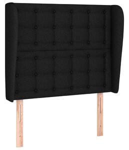 Testiera ad Orecchio Nera 103x23x118/128 cm in Tessuto