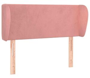 Testiera ad Orecchio Rosa 83x23x78/88 cm in Velluto
