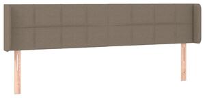 Testiera ad Orecchio Tortora 183x16x78/88 cm in Tessuto