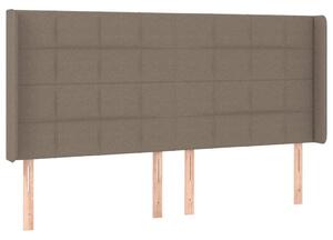 Testiera ad Orecchio Tortora 163x16x118/128 cm in Tessuto