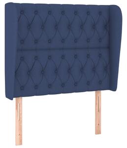 Testiera ad Orecchio Blu 103x23x118/128 cm in Tessuto