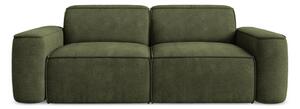 Divano verde con rivestimento in ciniglia 204 cm Omao – Makamii