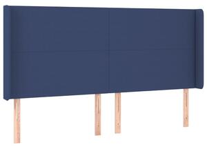 Testiera ad Orecchio Blu 183x16x118/128 cm in Tessuto