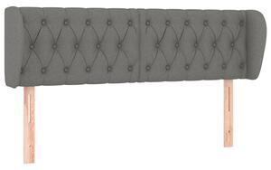 Testiera ad Orecchio Grigio Scuro 147x23x78/88 cm in Tessuto