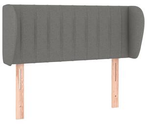 Testiera ad Orecchio Grigio Scuro 103x23x78/88 cm in Tessuto