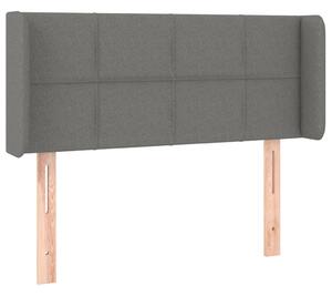 Testiera ad Orecchio Grigio Scuro 93x16x78/88 cm in Tessuto