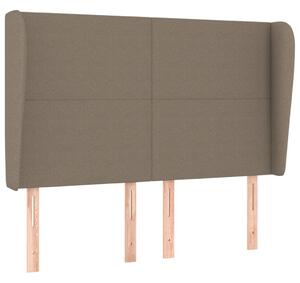 Testiera ad Orecchio Tortora 147 x 23 x 118/128 cm in Tessuto